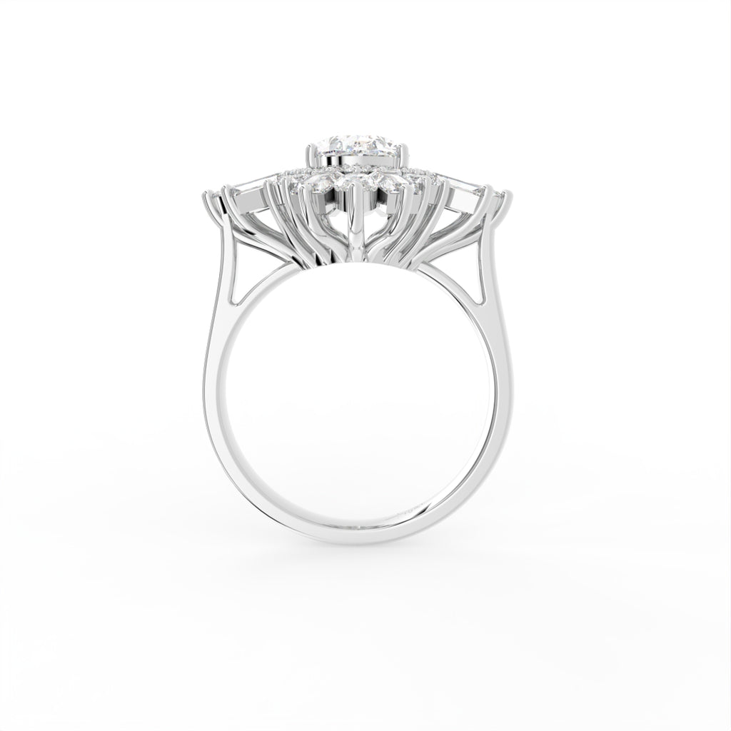 18K Solitaire Diamond Ring — FRONT