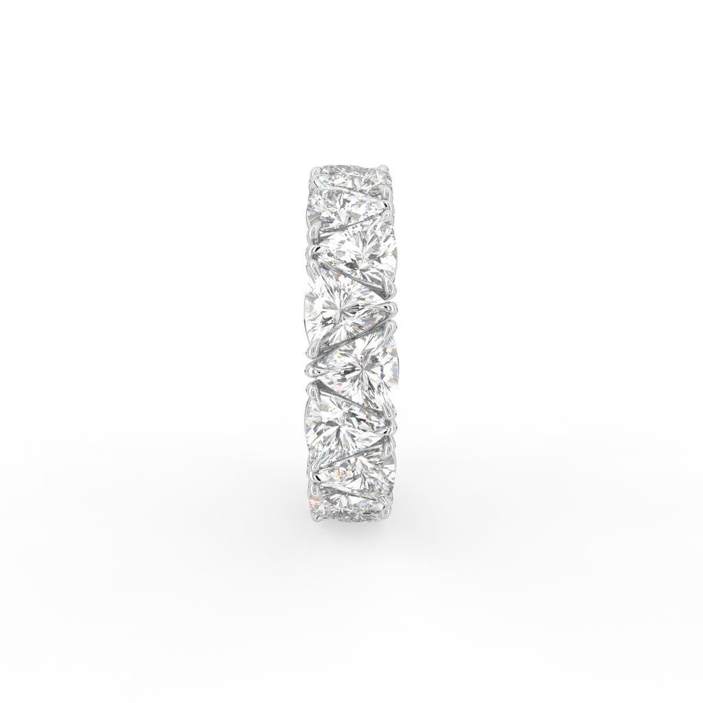 18K Eternity Trillion Diamond Ring — SIDE