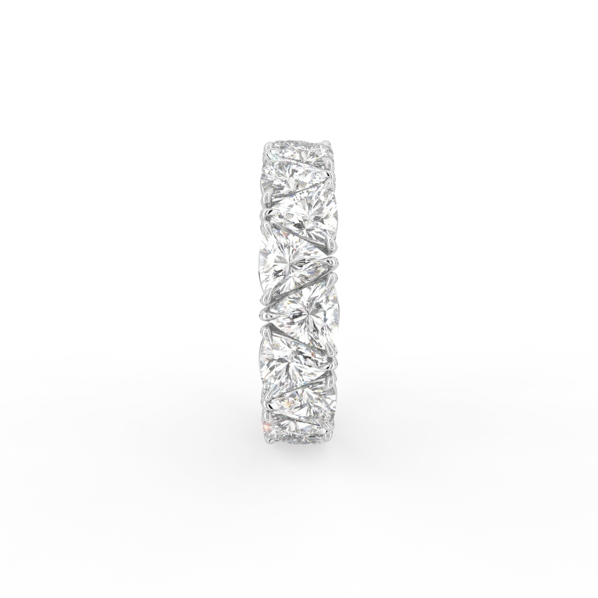 18K Eternity Trillion Diamond Ring — SIDE