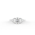 18K Solitaire Round Diamond Engagement Ring — TOP