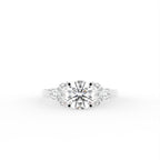 18K Solitaire Round Diamond Engagement Ring — TOP