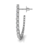 18K Feather Diamond Earrings — SIDE VIEW