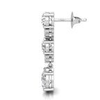 18K Drop Diamond Earrings — SIDE VIEW