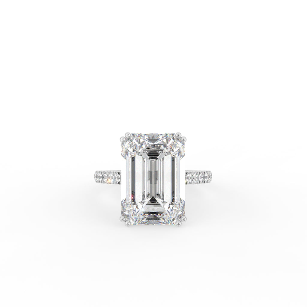 18K Solitaire Radiant Diamond Ring — TOP