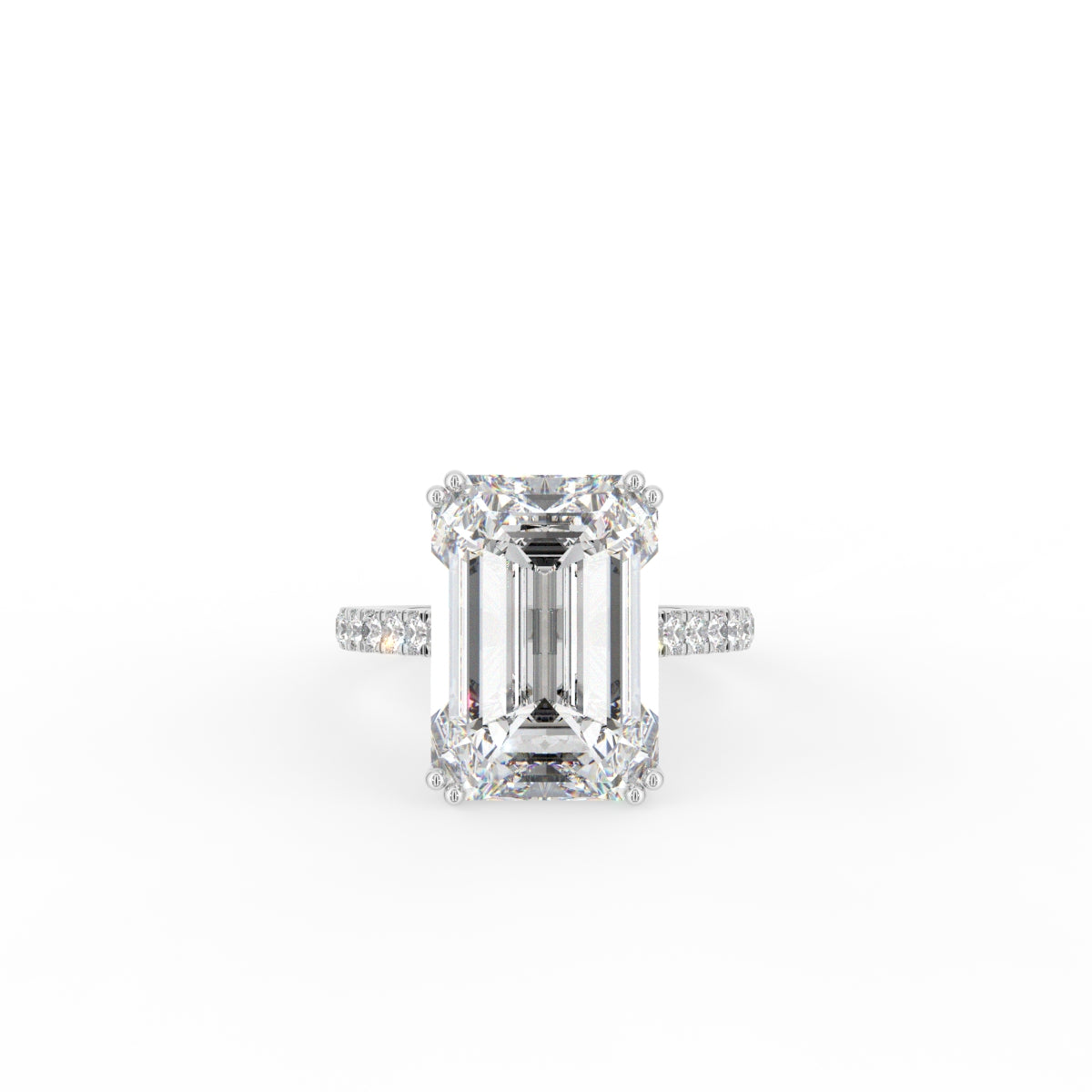 18K Solitaire Radiant Diamond Ring — TOP