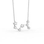 18K Yellow Gold Constellation Round Diamond Pendant — 3D VIEW