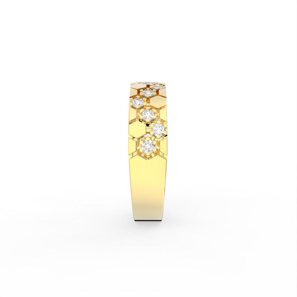 Sterling Silver Diamond Ring — FRONT/BACK