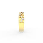Sterling Silver Diamond Ring — FRONT/BACK