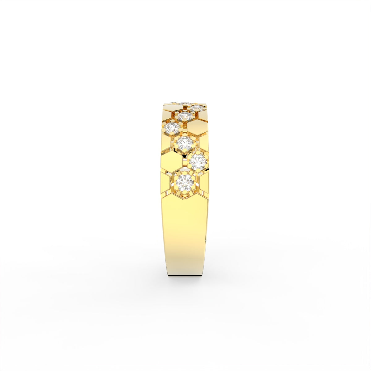 Sterling Silver Diamond Ring — FRONT/BACK