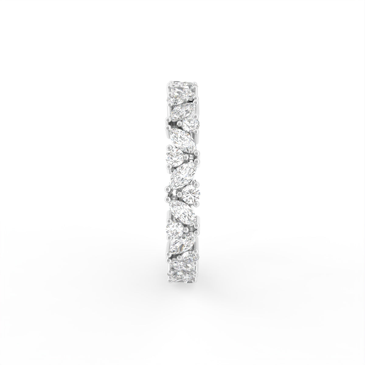 18K Full Eternity Marquise Diamond Ring — SIDE