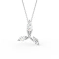 18K Floral Diamond Pendant — FRONT