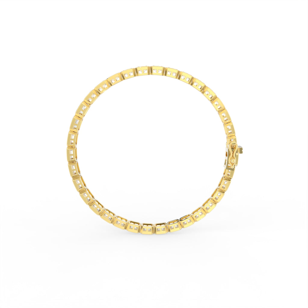 Sterling Silver Diamond Bracelet — FRONT/BACK