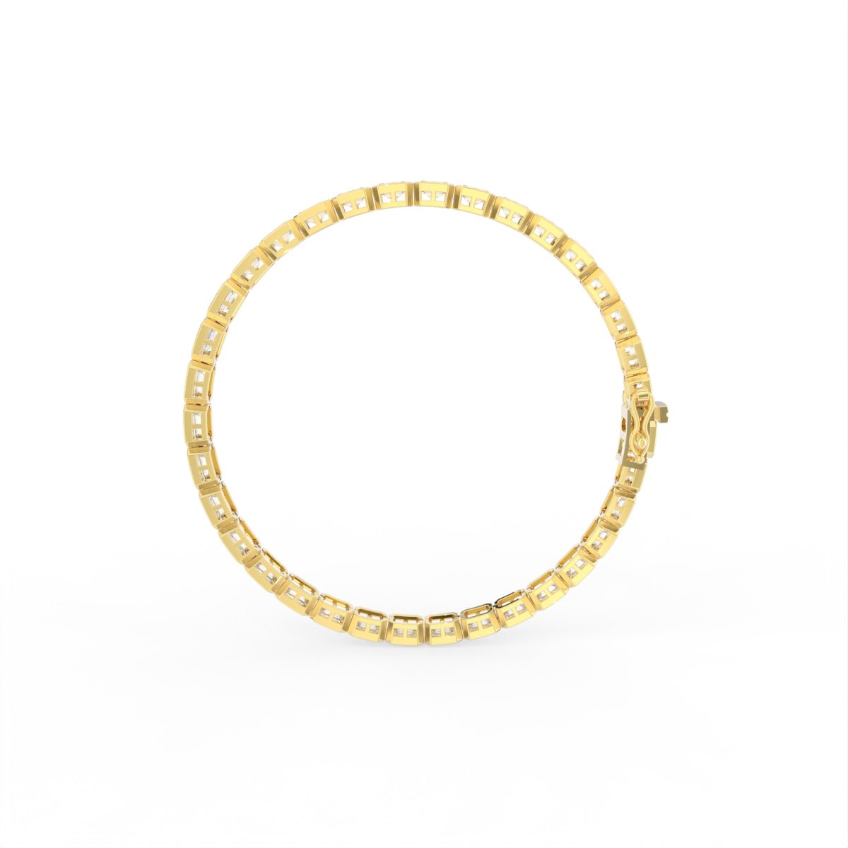 Sterling Silver Diamond Bracelet — FRONT/BACK