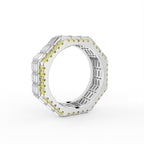 18K White Gold Baguette Diamond Ring — 3D VIEW