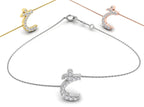 18K Arabic Alphabet Diamond Bracelet — 3 COLOR