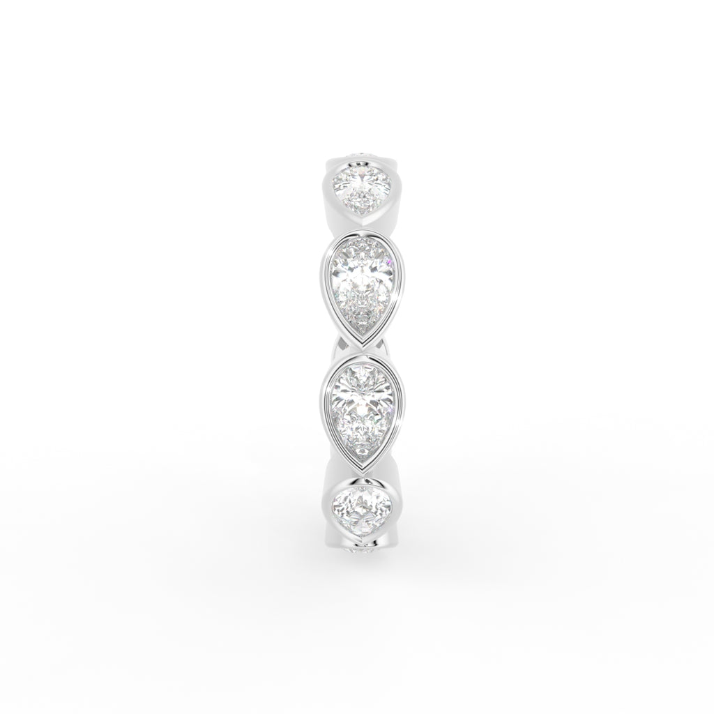 vimg:FJ6072|vimg:FJ6073|18K Eternity Pear Diamond Ring — SIDE
