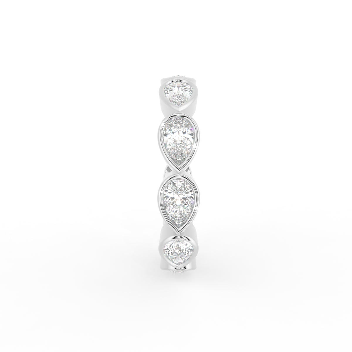 vimg:FJ6072|vimg:FJ6073|18K Eternity Pear Diamond Ring — SIDE