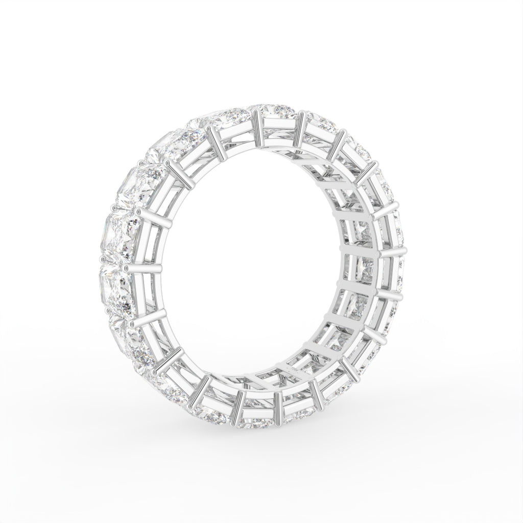 vimg:FJ3843|vimg:FJ3846|vimg:FJ3845|vimg:FJ3844|vimg:FJ3851|vimg:FJ3852|vimg:FJ3847|14K White Gold Radiant Diamond Eternity Ring — 3D VIEW