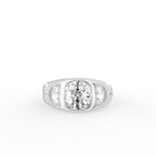 18K Yellow Gold Bespoke Cushion Diamond Ring — TOP