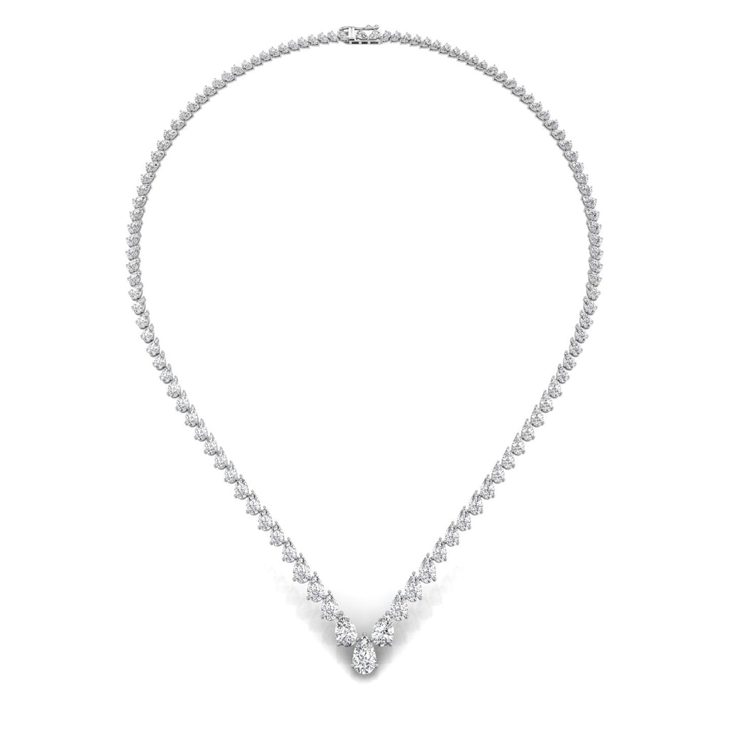 18K Oval Diamond Collar Necklace — TOP