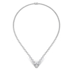 18K Oval Diamond Collar Necklace — TOP