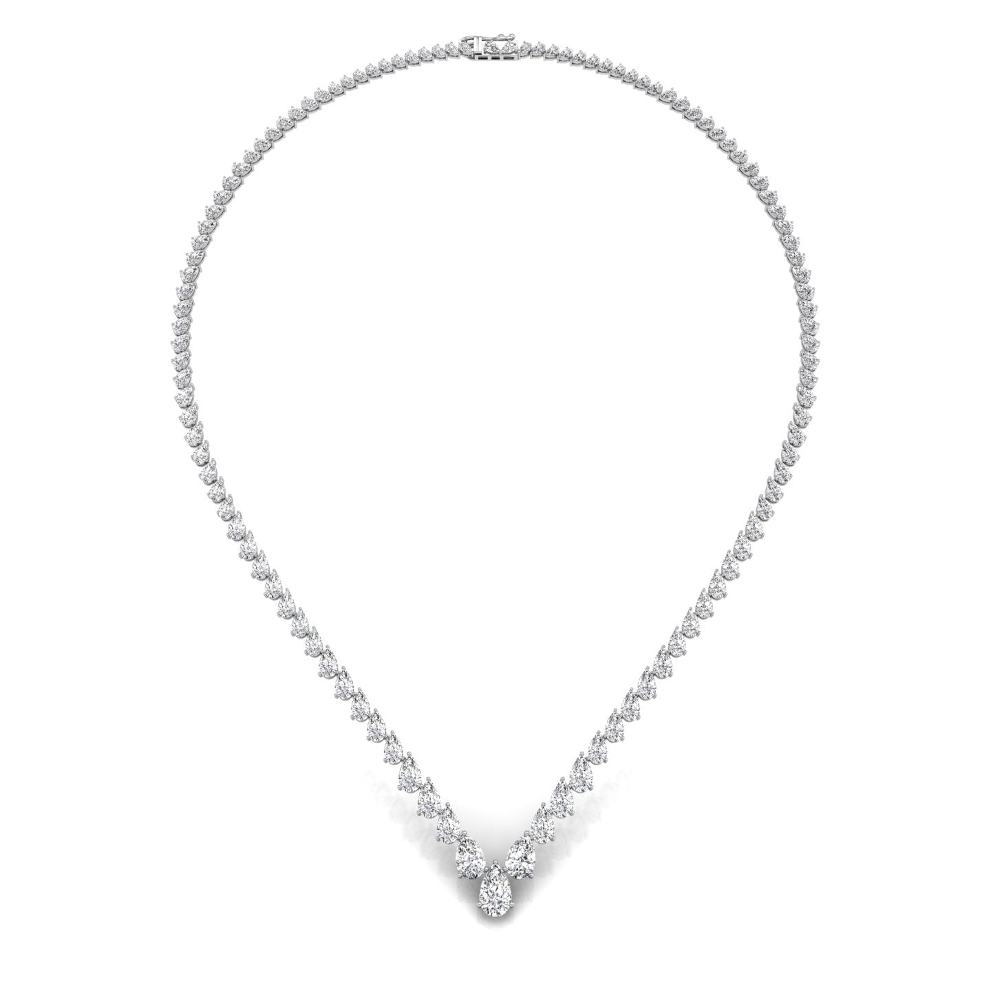 18K Oval Diamond Collar Necklace — TOP