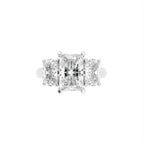 18K Trilogy Diamond Engagement Ring — TOP