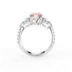 18K Trilogy Pear Diamond Engagement Ring — FRONT
