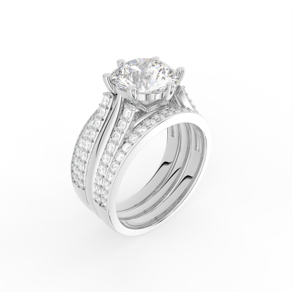 Sterling Silver Diamond Ring — IMAGE URL