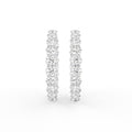 18K Diamond Hoop Earrings — TOP