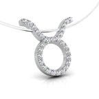 vimg:FJ1249|vimg:FJ2491|18K White Gold Zodiac Round Diamond Pendant — RIGHT