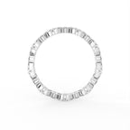 18K Full Eternity Round Diamond Ring — FRONT