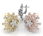 18K Statement Diamond Earrings — 3 COLOR