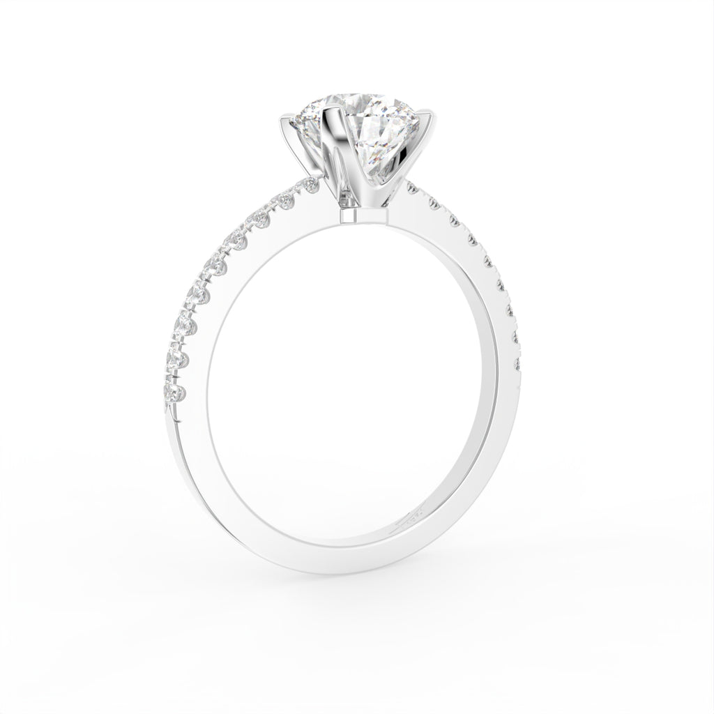 vimg:FJ6316|vimg:FJ6326|vimg:FJ6329|vimg:FJ5291|vimg:FJ3409|vimg:FJ3425|vimg:FJ6328|18K Round Diamond Engagement Ring — 3D VIEW