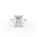18K Solitaire Radiant Diamond Engagement Ring — TOP