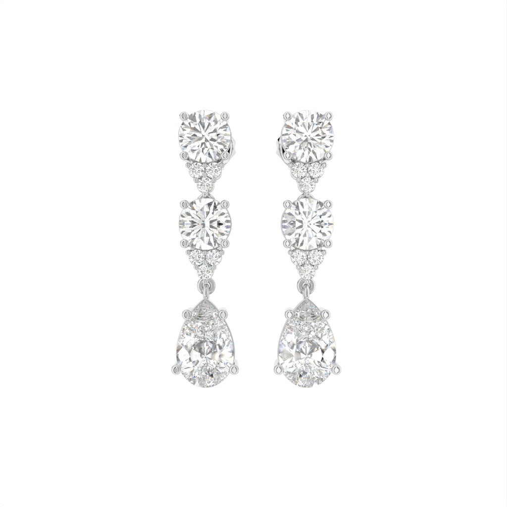 18K Drop Diamond Earrings — TOP