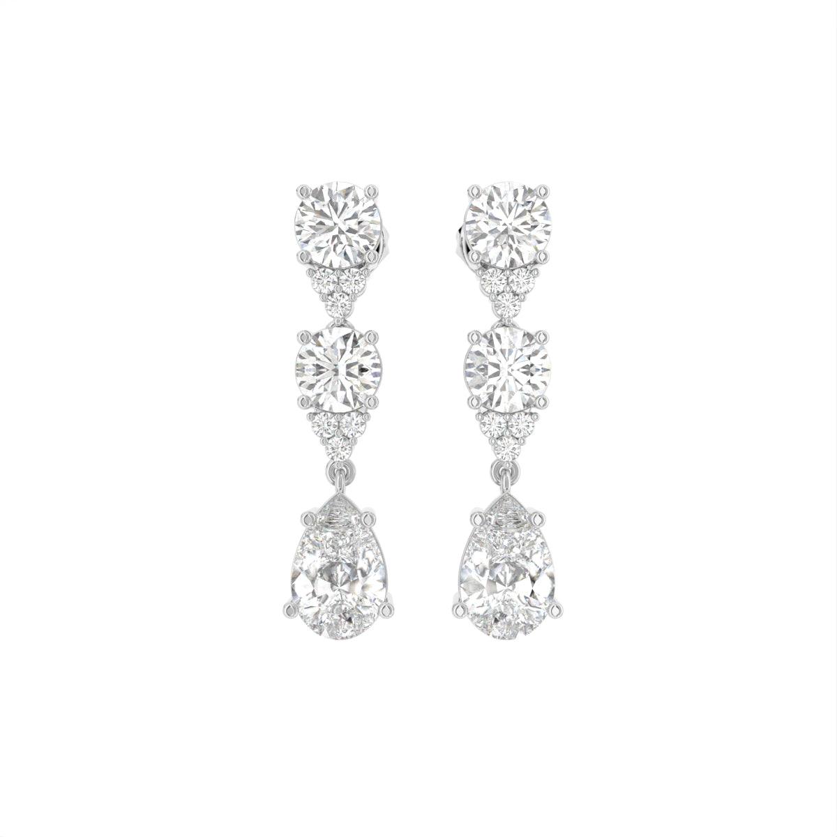 18K Drop Diamond Earrings — TOP