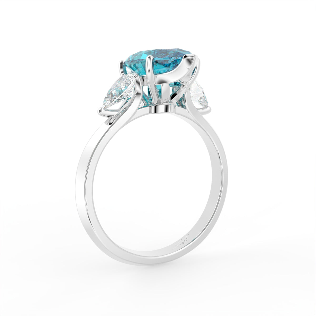 vimg:FJ2447|18K White Gold Trilogy Marquise Diamond Ring — 3D VIEW