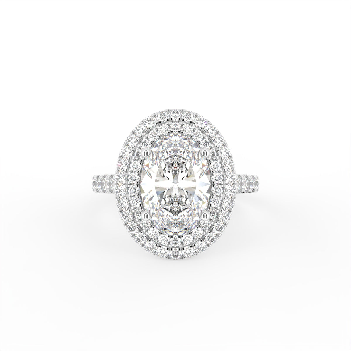 vimg:Z00232|18K Halo Oval Diamond Solitaire Ring — TOP