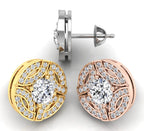 18K Bespoke Diamond Stud Earrings — 3 COLOR