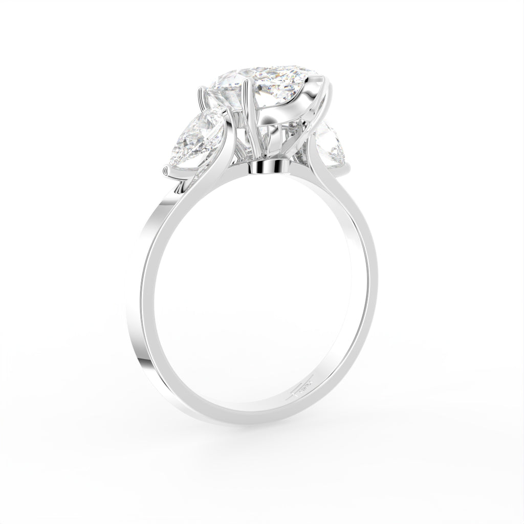 vimg:Z00213|18K White Gold Trilogy Marquise Diamond Ring — 3D VIEW