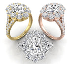 18K Bespoke Oval Diamond Ring — 3 COLOR