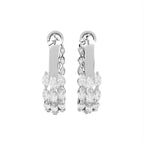 18K Marquise Diamond Hoop Earrings — BACK