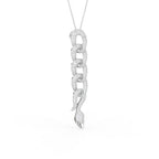 18K Bespoke Snake Diamond Pendant — 3D VIEW