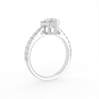 18K Marquise Diamond Solitaire Engagement Ring — 3D VIEW