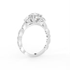 18K Solitaire Round Diamond Engagement Ring — 3D VIEW