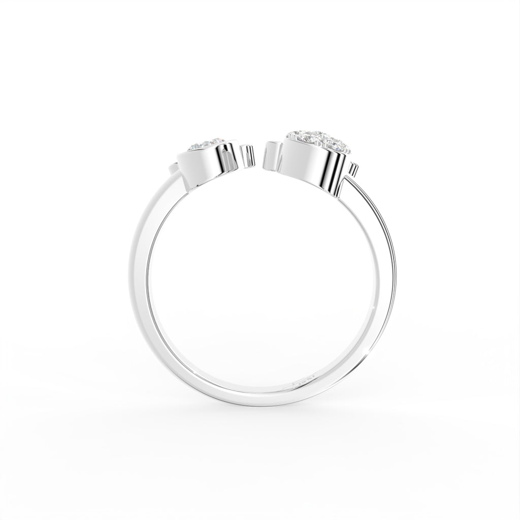 18K Bespoke Cluster Diamond Ring — FRONT