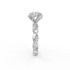 18K Solitaire Round Diamond Engagement Ring — SIDE