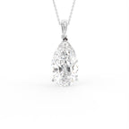 18K Pear Diamond Pendant — 3D VIEW