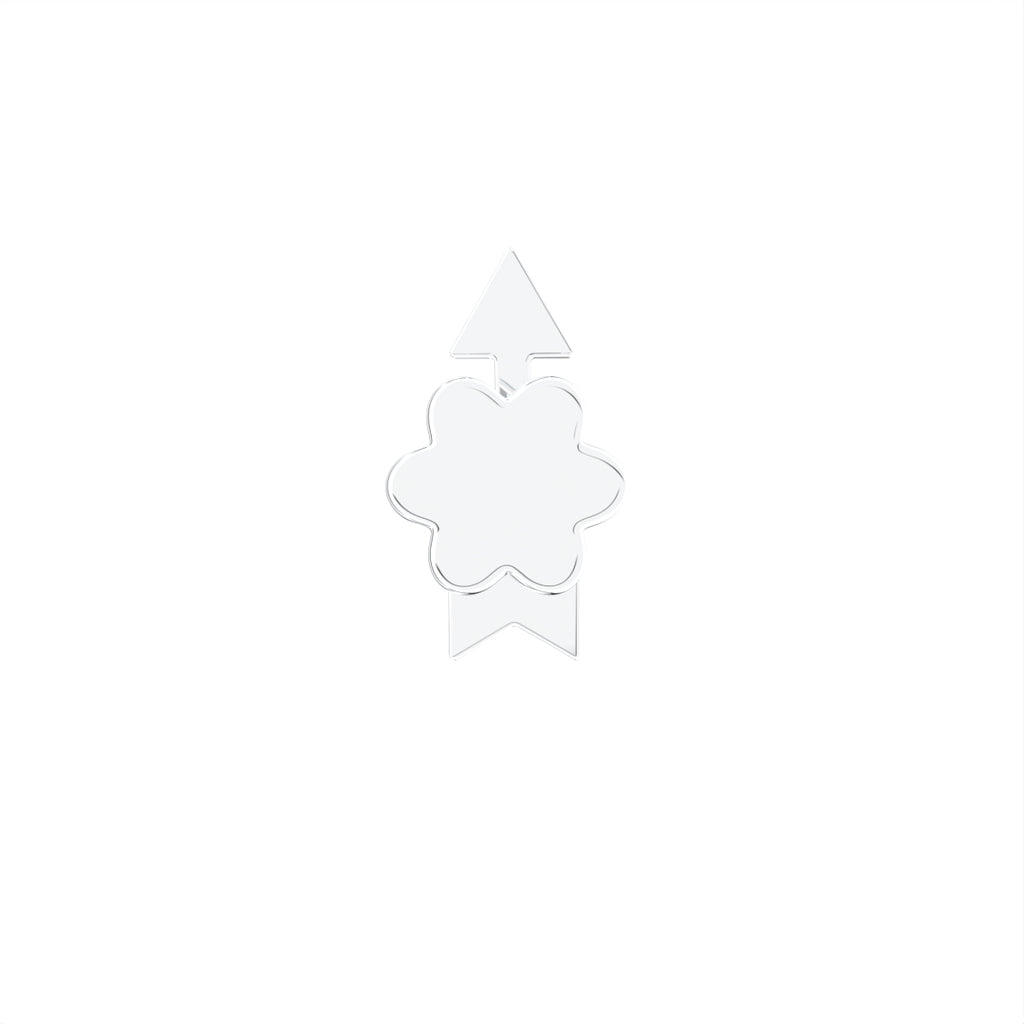 18K Arrow Diamond Piercing Earrings — BACK